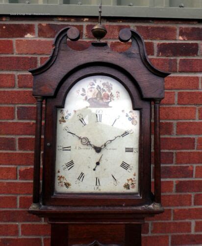 J Bancroft Scarborough Georgian Antique Oak 30 Hour Longcase Grandfather Clock Ebay