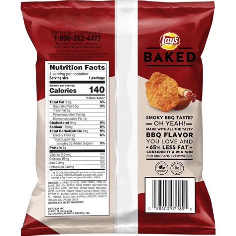 Lays Baked Chips Nutrition Facts Runners High Nutrition