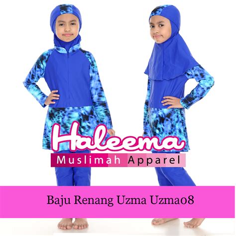Green base with floral printed… Uzma08 Baju Renang Muslimah Kanak-Kanak - Haleema Swimwear