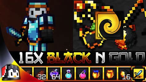 Black And Gold V2 16x Mcpe Pvp Texture Pack By Reiko And Clouditylol