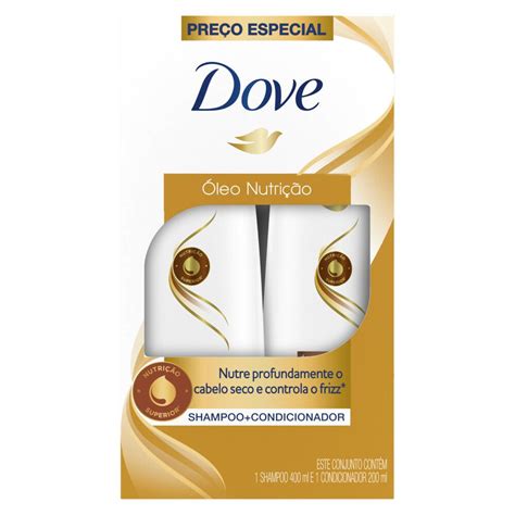 Kit Dove Óleo Nutrição Shampoo 400ml Condicionador 200ml