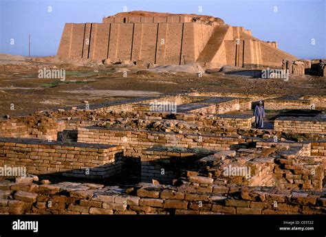 Historic Ziggurat Of Ur Of The Chaldees Historic Sumerian Stock Photo