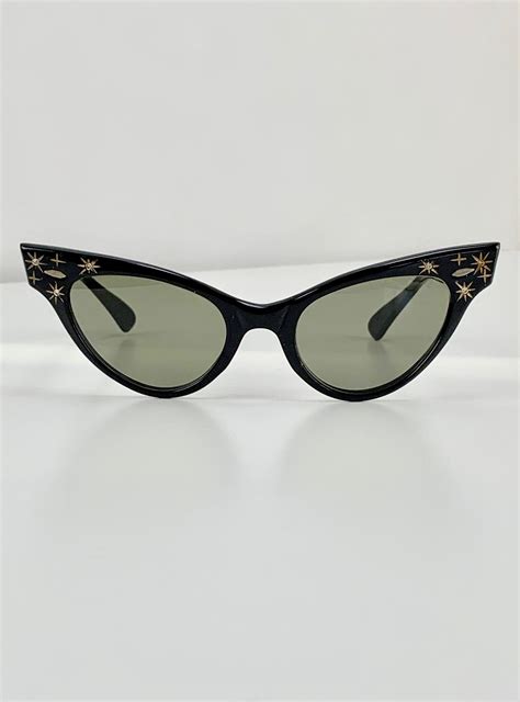 vintage 1950 s ray ban cat eye sunglasses la marcelle etsy cat eye sunglasses sunglasses