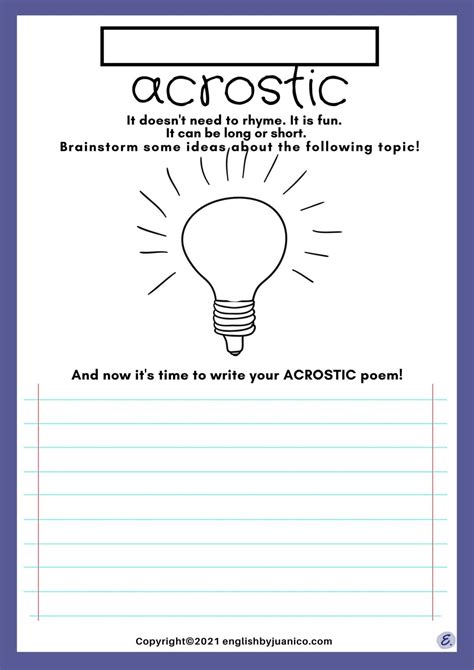 How To Make Your Students Write Acrostics In Esl English By Juanico