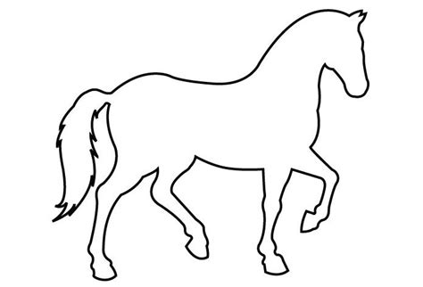 Pin By Natalie Glaser On For Kids Horse Template Horse Outline