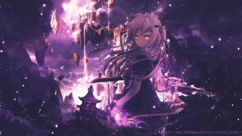 purple anime pc wallpapers wallpaper cave
