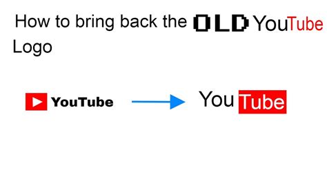 How To Bring Back The Old Youtube Logo Works With Embeds Too Youtube