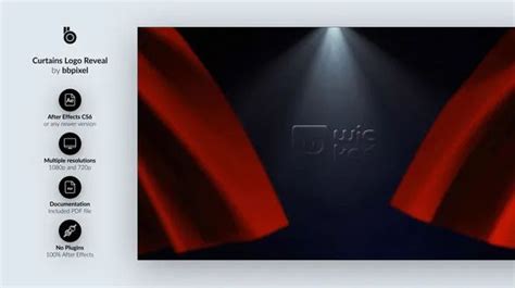 By redvfx in video templates. Curtains Logo Reveal - Videohive in 2020 | Logo reveal ...