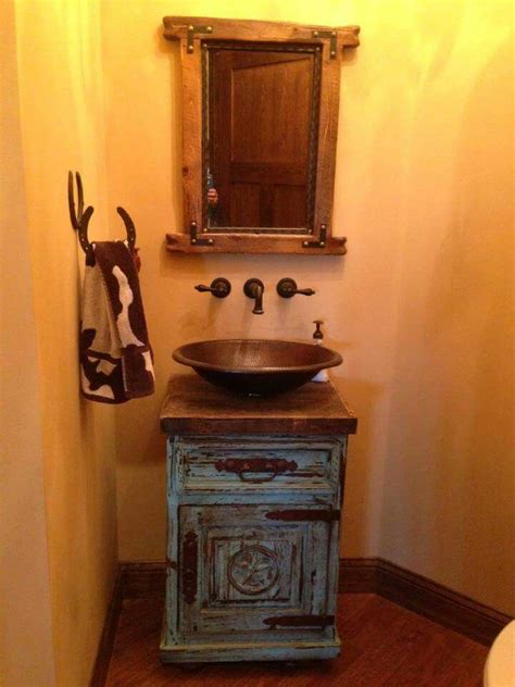 Simple Pedestal Sink Rustic Bathrooms Rustic Bathroom Designs
