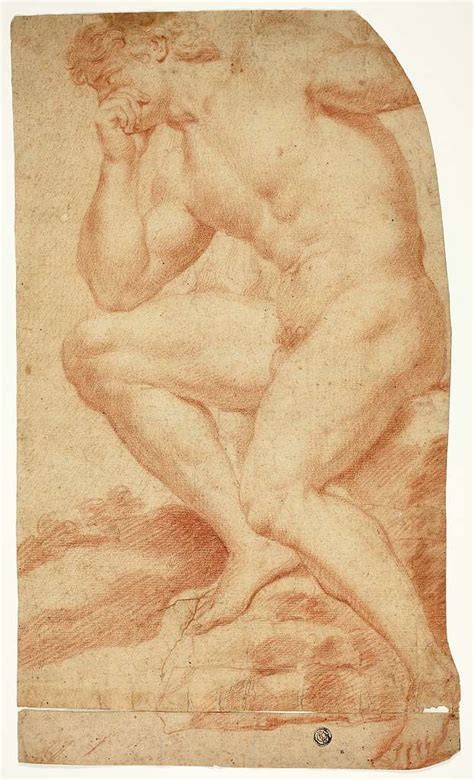Seated Academic Male Nude In Profile To Left Picryl Public Domain My