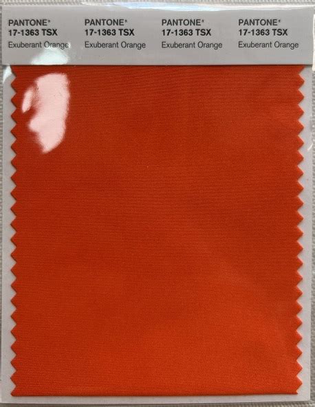 Pantone Swatch Card 17 1363tsx Exuberant Orange Khánh Toàn Color