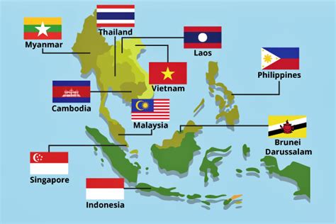 Peta Asean Hd Negara Negara Asean And Gambar Asia Tenggara Lengkap