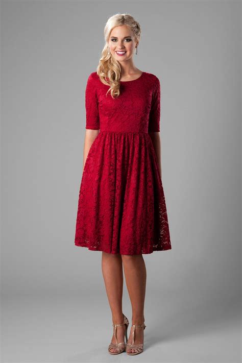 MW22880 Red Final Sale | Modest dresses, Modest dresses casual, Modest bridesmaid dresses