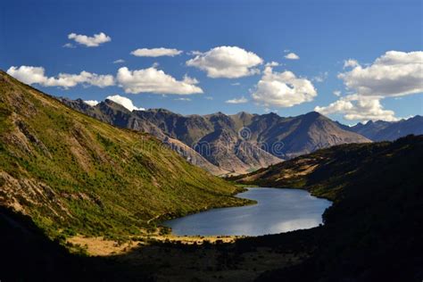 Moke Lake In Sunset New Zealand Queenstown Stock Photo Image Of