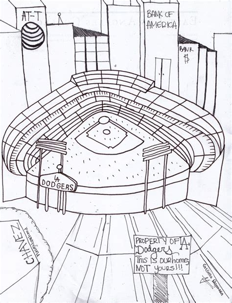 Original Dodger Stadium Sketches Dodger Stadium Dodgers Stadium