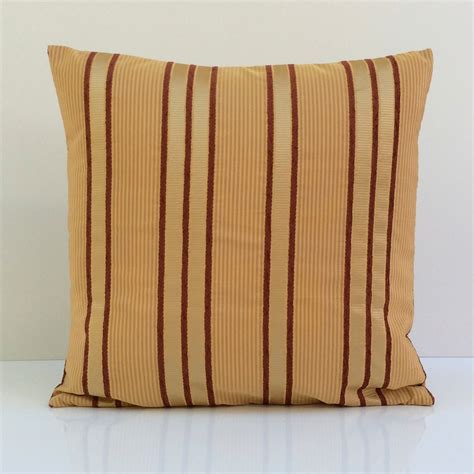 Light Ochre Orange Stripe Pillow Throw Pillow Cover