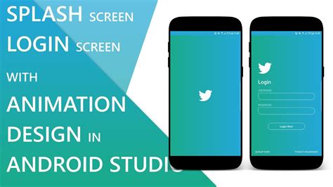 Splash Screen And Login Screen With Animation In Android Studio With