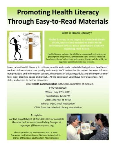 Promoting Health Literacy Through Easy To Read Materials