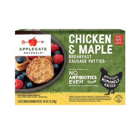 Applegate Naturals Chicken Maple Breakfast Sausage Patties Euro Usa