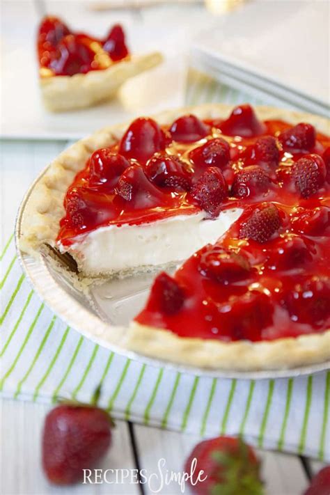 Strawberry Cream Cheese Pie Recipe Recipes Simple
