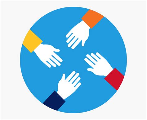 Icon Showing Four Hands Reaching Into Center Hand In Hand Icon Hd