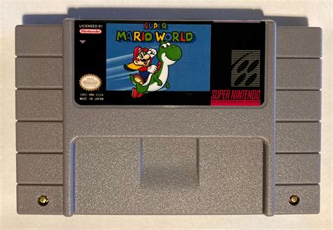 Super Mario World Super Nintendo Snes Video Game Cartridge Etsy