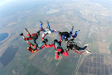 Skydiving Team Stock Photos Pictures And Royalty Free Images Istock