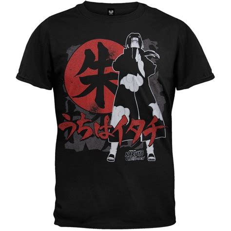 Naruto Shippuden Mens Itachi Kanji T Shirt X Large 3d T Shirts Casual