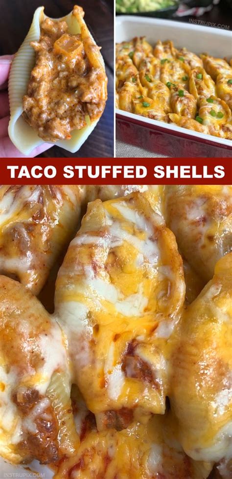 Taco Stuffed Shells Recipe Stuffed Shells Recipe Easy Taco Stuffed Shells Stuffed Shells