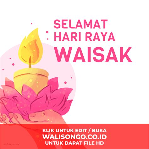 Kartu ucapan & poster selamat hari raya nyepi instagram tirto.id. Desain Poster Hari Raya Waisak 2020 / 2564, Background ...