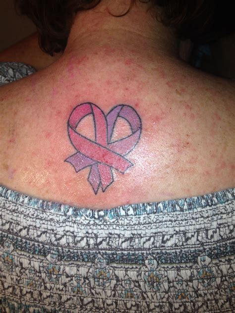 Nice Way To Incorporate Two Ribbons Pink Ribbon Tattoos Purple Ribbon Tattoos Ribbon Tattoos