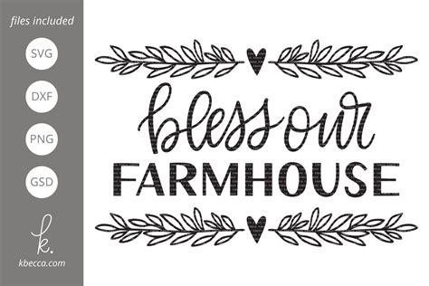Farmhouse Svg Bless Our Farmhouse 69817 Hand Lettered Design
