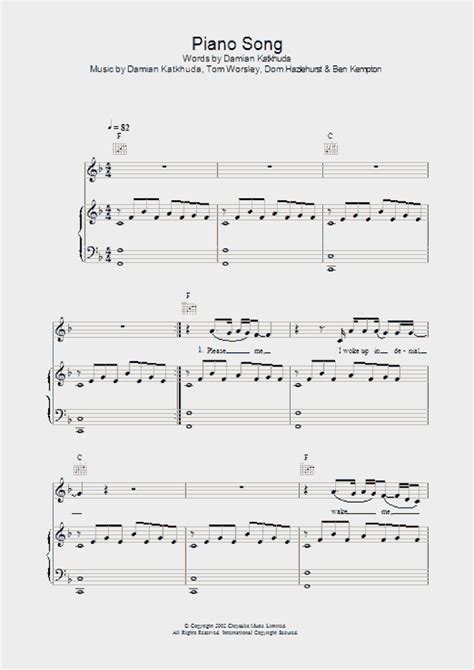 piano song piano sheet  onlinepianist