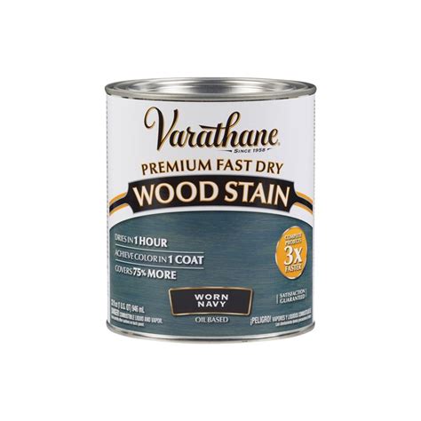 Buy Varathane 297428 Wood Stain Worn Navy Liquid 1 Qt Can Worn Navy
