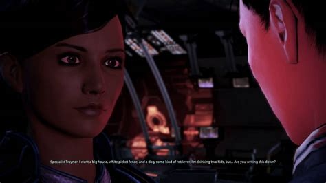 Mass Effect 3 Traynor Says Goodbye Romance Youtube