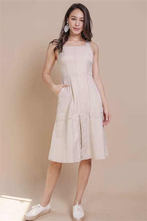 Charley Midi Dress Cream Shopperboard