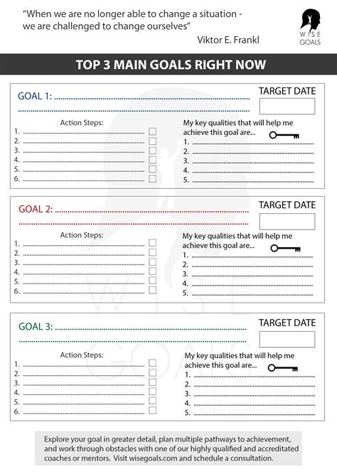 Free Printable Goal Setting Templates Printable Templates