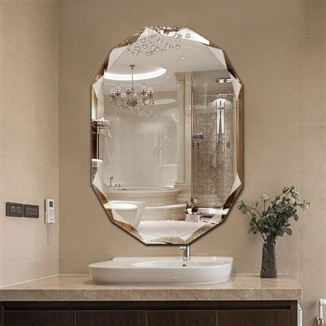 Elloandallo 30 In W X 36 In L Single Beveled Edge Bath Wall Vanity Mirror Evm Z 30 The Home