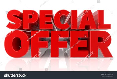 3d Special Offer Word On White Background 3d Rendering Stock Photo