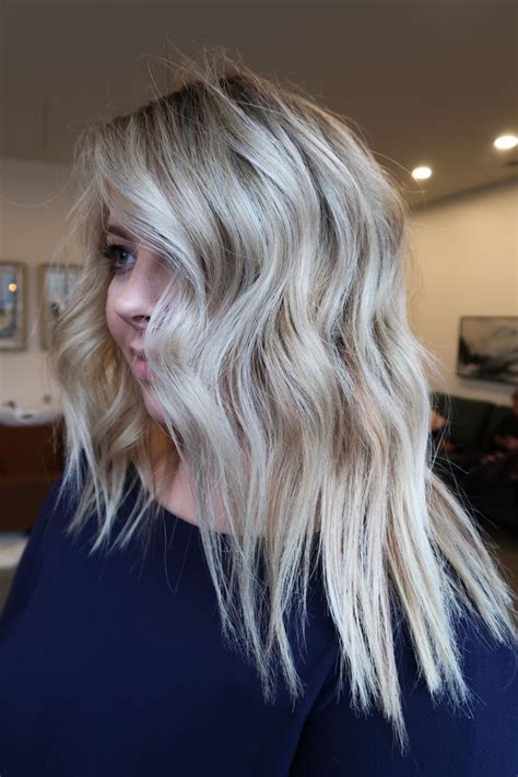 Blonde Foiled Highlights With Balayage And Root Smudge Foil Highlights