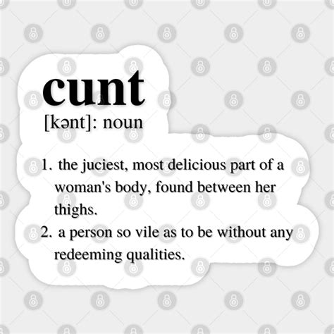 Cunt Definition Pussy Vagina Cunt Definition Pegatina