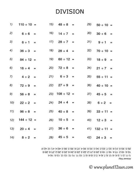 (i) any expression with one or more terms is called a p. Division with answer key. Free printable PDF worksheet. | Decimals worksheets, Free math ...