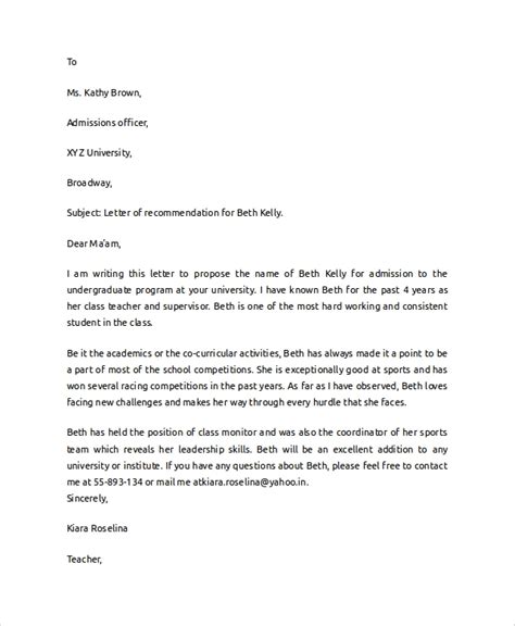 Want examples of strong letters of recommendation for college? FREE 7+ Sample College Recommendation Letter Templates in ...