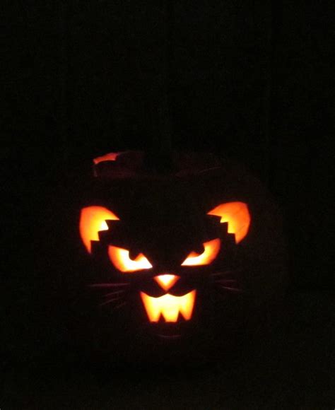 Scary Cat Pumpkin I Merged Some Patterns I Saw Online To