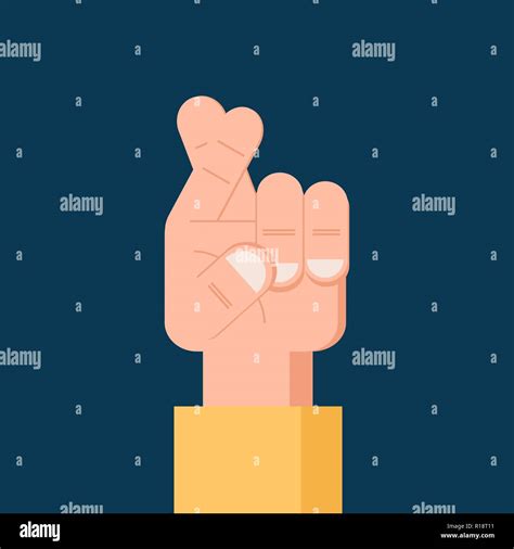 Illustration Hand Fingers Crossed Hi Res Stock Photography And Images