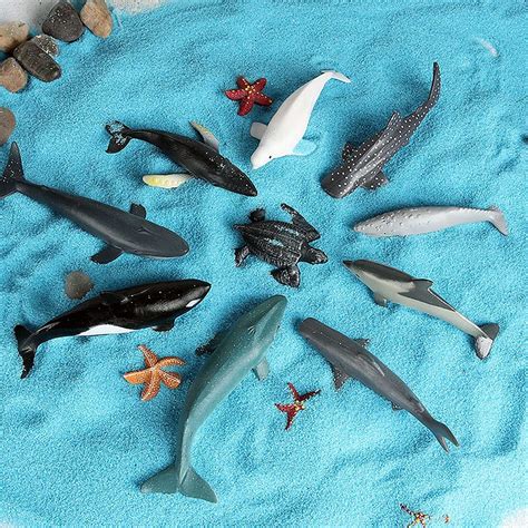 Buy Rcomg 32pcs Mini Sea Animal Figures Toy Plastic Small Ocean Animal
