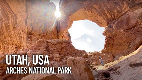 Double Arch Arches National Park Walking Tour Utah United States