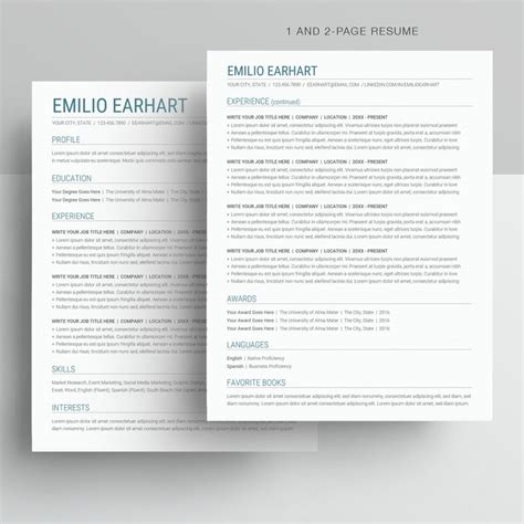 google docs resume template simple resume template google etsy