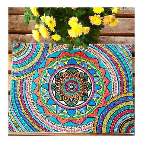 Acrylic Mandala Painting On Canvas Vivamart