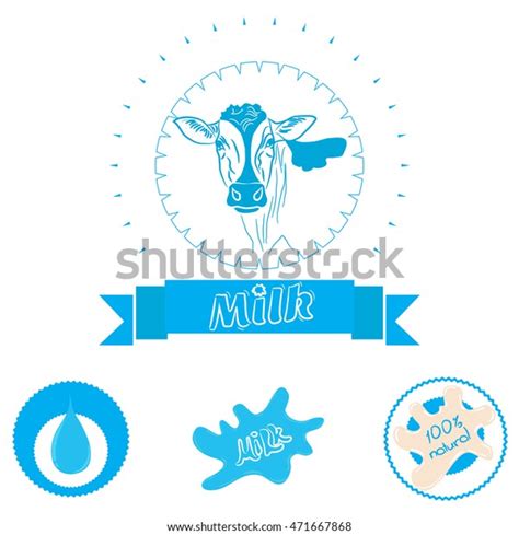 Milk Labels Vector Set Stock Vector Royalty Free 471667868 Shutterstock
